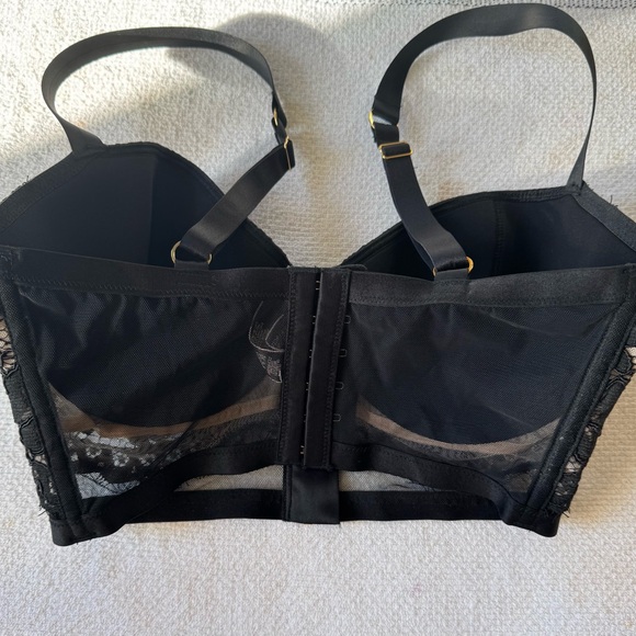 VICTORIA’S SECRET | CORSET BRA | BUSTIER | WIRED | BLACK | LACE | PUSH-UP | 34DD - Picture 5 of 11